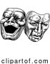 Vector Illustration of Theater or Theatre Drama Comedy and Tragedy Masks by AtStockIllustration