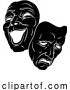 Vector Illustration of Theater or Theatre Drama Comedy and Tragedy Masks by AtStockIllustration