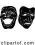 Vector Illustration of Theater or Theatre Drama Comedy and Tragedy Masks by AtStockIllustration