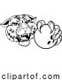 Vector Illustration of Tiger Bowling Ball Animal Sports Team Mascot by AtStockIllustration
