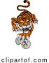Vector Illustration of Tiger Gamer Video Game Animal Sports Team Mascot by AtStockIllustration