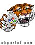 Vector Illustration of Tiger Gamer Video Game Animal Sports Team Mascot by AtStockIllustration