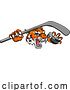 Vector Illustration of Tiger Ice Hockey Player Animal Sports Mascot by AtStockIllustration