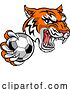 Vector Illustration of Tiger Soccer Football Player Animal Sports Mascot by AtStockIllustration