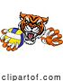 Vector Illustration of Tiger Volleyball Volley Ball Animal Sports Mascot by AtStockIllustration