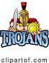 Vector Illustration of Trojan Spartan Tennis Sports Mascot by AtStockIllustration