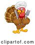 Vector Illustration of Turkey Chef Thanksgiving or Christmas by AtStockIllustration