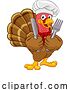 Vector Illustration of Turkey Chef Thanksgiving or Christmas by AtStockIllustration