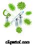 Vector Illustration of Vaccine Syringe Virus Vaccination Medical Concept by AtStockIllustration