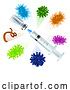 Vector Illustration of Vaccine Syringe Virus Vaccination Medical Concept by AtStockIllustration