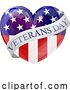 Vector Illustration of Veterans Day American Flag Heart by AtStockIllustration