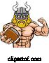 Vector Illustration of Viking American Football Sports Mascot by AtStockIllustration