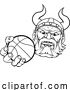Vector Illustration of Viking Basketball Ball Sports Mascot by AtStockIllustration