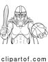 Vector Illustration of Viking Celtic Knight Basketball Warrior Lady by AtStockIllustration
