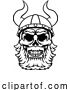 Vector Illustration of Viking Helmet Warrior Bearded Skull by AtStockIllustration