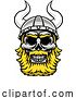 Vector Illustration of Viking Helmet Warrior Bearded Skull by AtStockIllustration