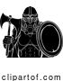 Vector Illustration of Viking Trojan Spartan Celtic Warrior Knight Lady by AtStockIllustration
