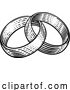 Vector Illustration of Wedding Ring BandsVintage Woodcut Illustration by AtStockIllustration