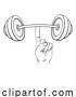 Vector Illustration of Weight Lifting Hand Finger Holding Barbell Concept by AtStockIllustration