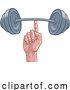 Vector Illustration of Weight Lifting Hand Finger Holding Barbell Concept by AtStockIllustration