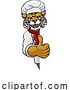 Vector Illustration of Wildcat Chef Mascot Sign Character by AtStockIllustration