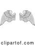 Vector Illustration of Wings Angel or Eagle Pair by AtStockIllustration