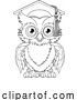 Vector Illustration of Wise Owl Bird Graduation Professor Teacher by AtStockIllustration