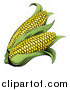 Vector Illustration of Woodblock Corn by AtStockIllustration