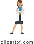Vector Illustration of Young Lady Medical Doctor Mascot by AtStockIllustration