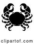 Vector Illustration of Zodiac Horoscope Astrology Cancer Crab Design, Black and White by AtStockIllustration